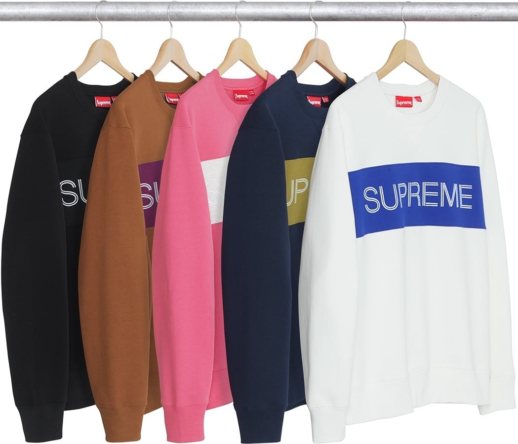 Zig Zag Stitch Panel Crewneck